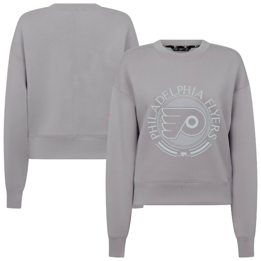 NHL Gray Philadelphia Flyers Levelwear Women's Slate & Snow Sponge Tri-Blend Sweatshirt