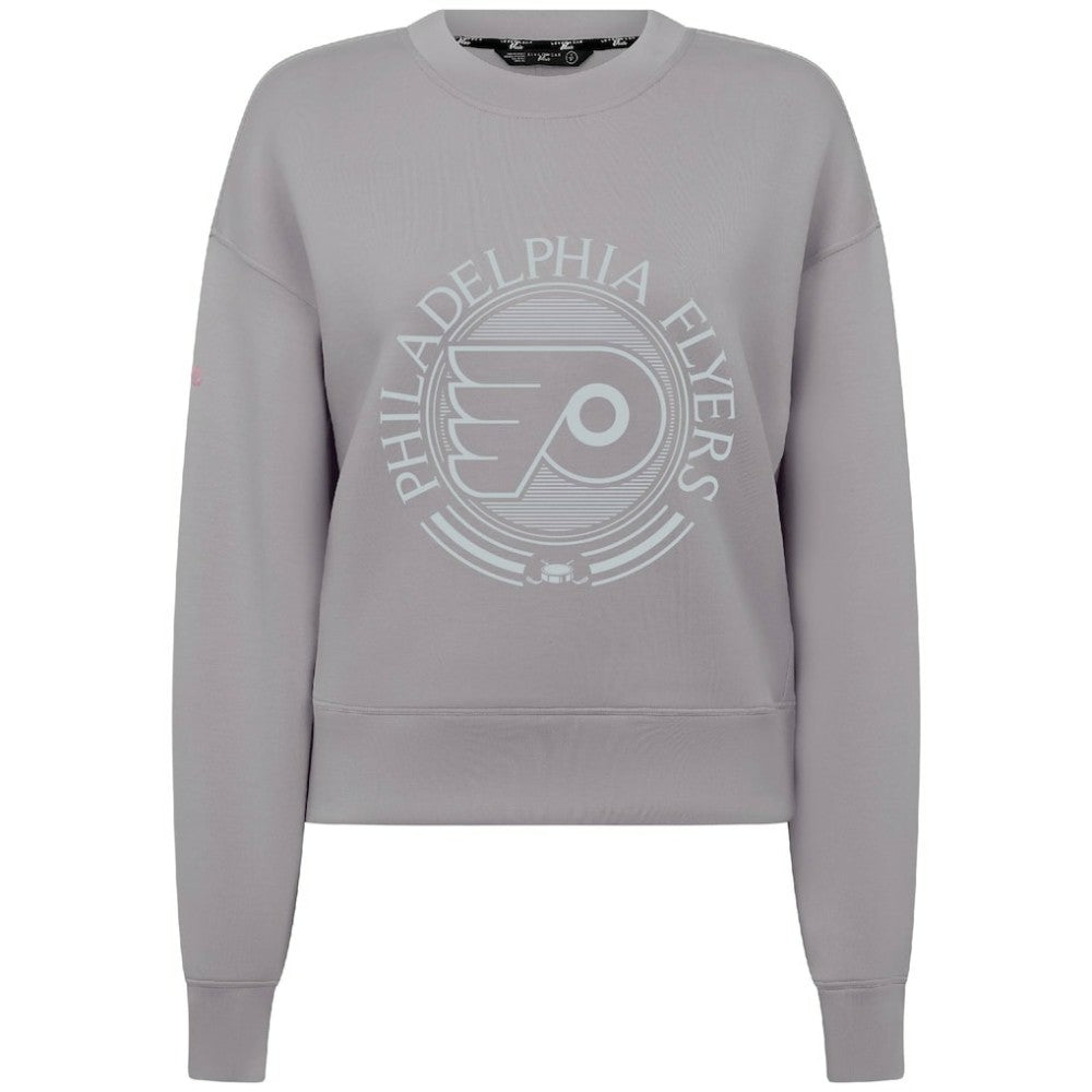 NHL Gray Philadelphia Flyers Levelwear Women's Slate & Snow Sponge Tri-Blend Sweatshirt