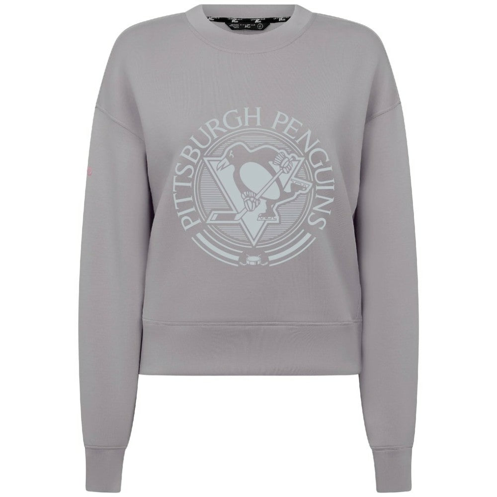 NHL Gray Pittsburgh Penguins Levelwear Women's Slate & Snow Sponge Tri-Blend Sweatshirt