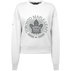 NHL White Toronto Maple Leafs Levelwear Women's Slate & Snow Sponge Tri-Blend Sweatshirt