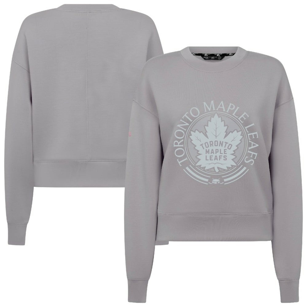 NHL Gray Toronto Maple Leafs Levelwear Women's Slate & Snow Sponge Tri-Blend Sweatshirt