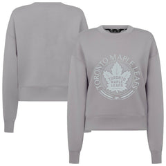 NHL Gray Toronto Maple Leafs Levelwear Women's Slate & Snow Sponge Tri-Blend Sweatshirt