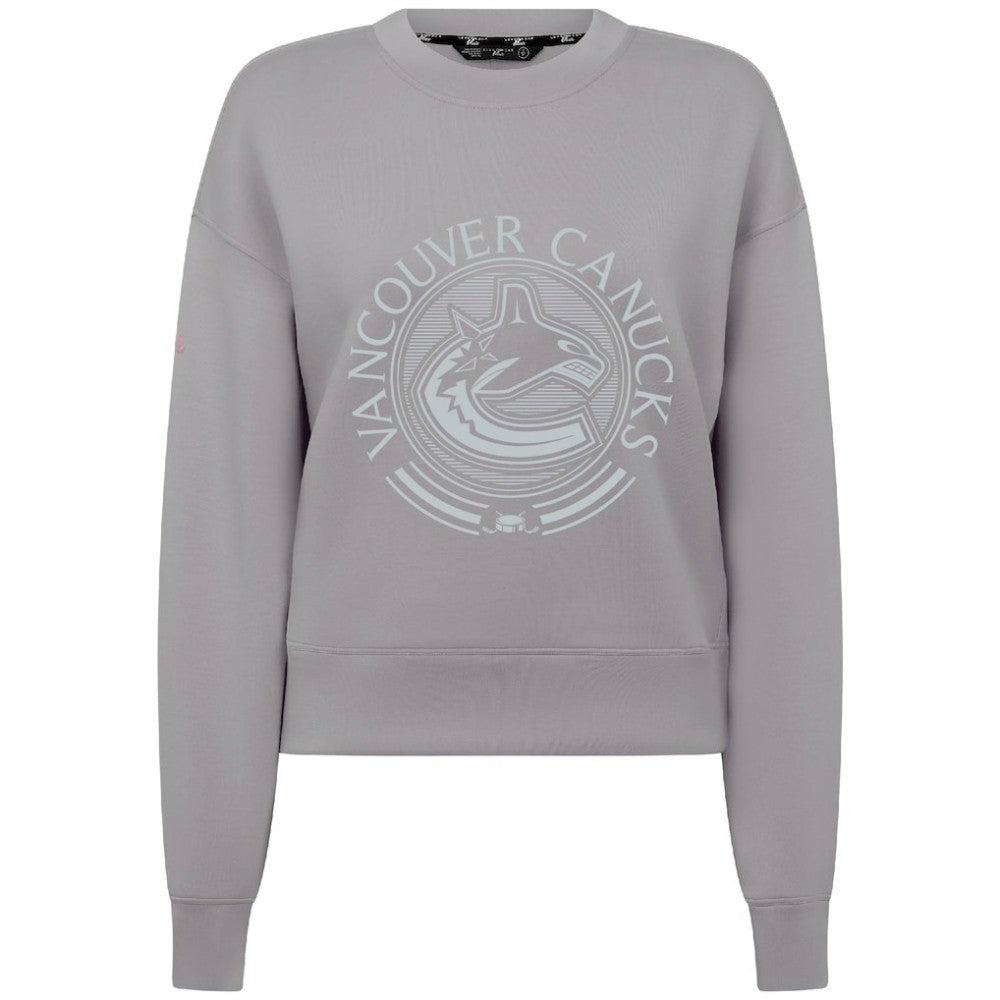 NHL Gray Vancouver Canucks Levelwear Women's Slate & Snow Sponge Tri-Blend Sweatshirt