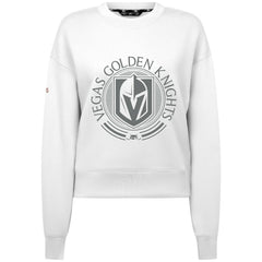 NHL White Vegas Golden Knights Levelwear Women's Slate & Snow Sponge Tri-Blend Sweatshirt