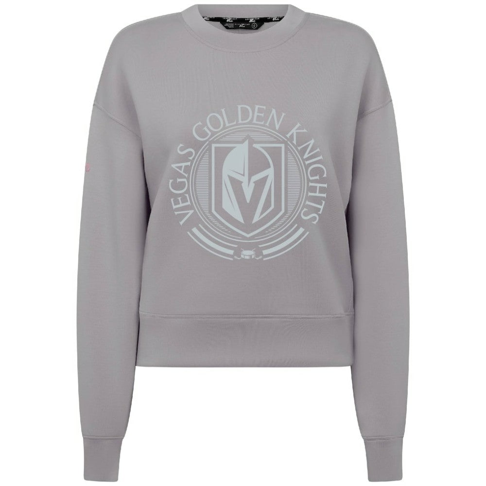 NHL Gray Vegas Golden Knights Levelwear Women's Slate & Snow Sponge Tri-Blend Sweatshirt