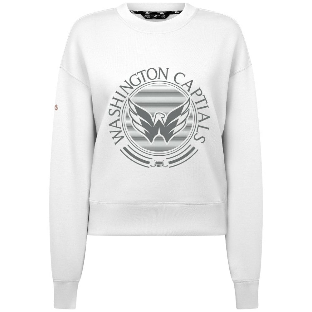 NHL White Washington Capitals Levelwear Women's Slate & Snow Sponge Tri-Blend Sweatshirt
