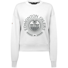 NHL White Edmonton Oilers Levelwear Women's Slate & Snow Sponge Tri-Blend Sweatshirt