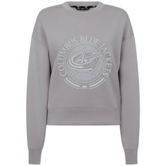 NHL Gray Columbus Blue Jackets Levelwear Women's Slate & Snow Sponge Tri-Blend Sweatshirt