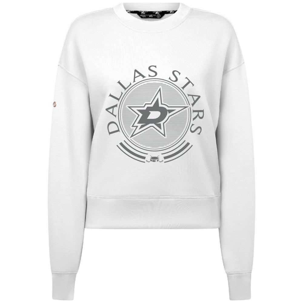 NHL White Dallas Stars Levelwear Women's Slate & Snow Sponge Tri-Blend Sweatshirt