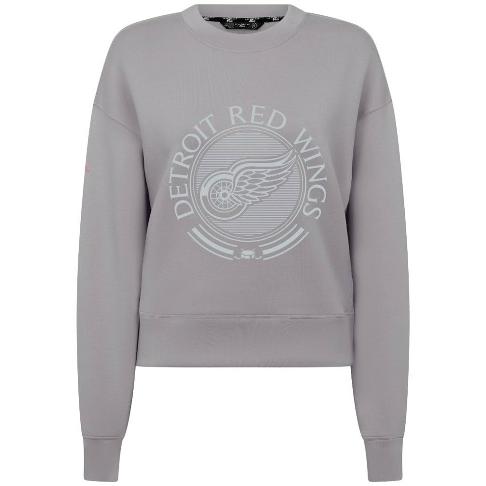 NHL Gray Detroit Red Wings Levelwear Women's Slate & Snow Sponge Tri-Blend Sweatshirt