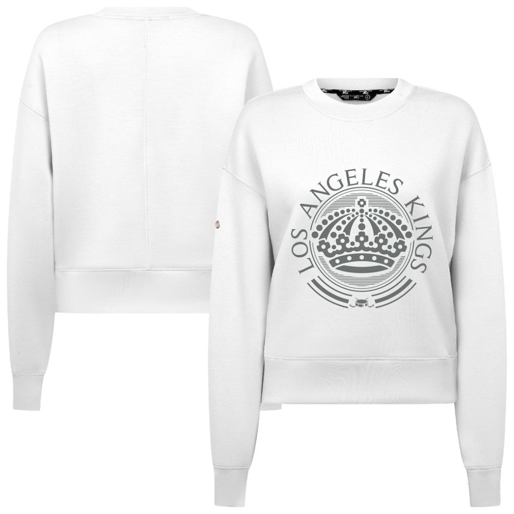 NHL White Los Angeles Kings Levelwear Women's Slate & Snow Sponge Tri-Blend Sweatshirt