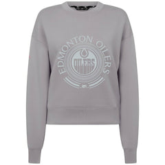 NHL Gray Edmonton Oilers Levelwear Women's Slate & Snow Sponge Tri-Blend Sweatshirt