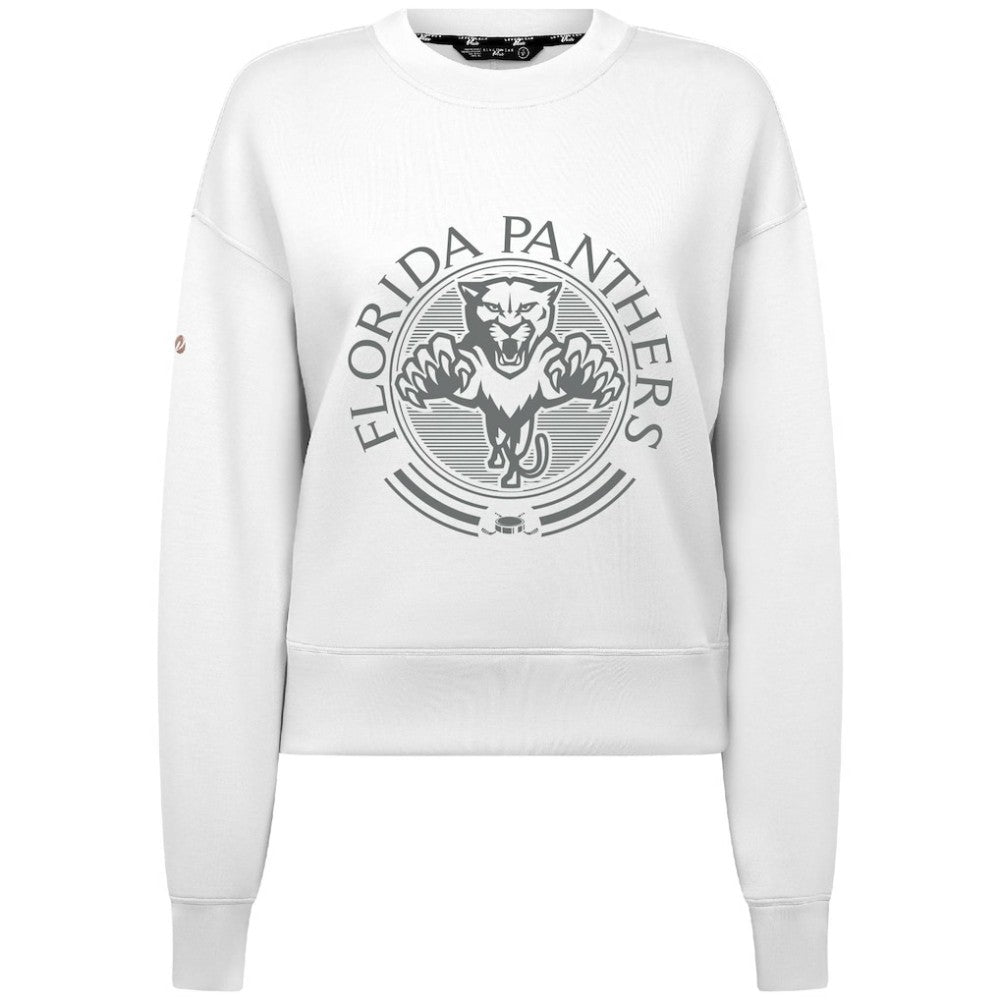 NHL White Florida Panthers Levelwear Women's Slate & Snow Sponge Tri-Blend Sweatshirt