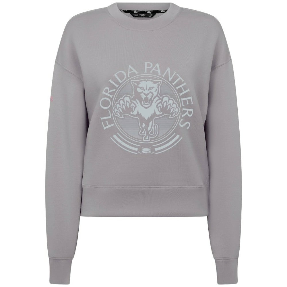 NHL Gray Florida Panthers Levelwear Women's Slate & Snow Sponge Tri-Blend Sweatshirt