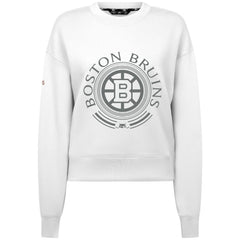 NHL White Boston Bruins Levelwear Women's Slate & Snow Sponge Tri-Blend Sweatshirt