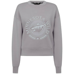 NHL Gray Minnesota Wild Levelwear Women's Slate & Snow Sponge Tri-Blend Sweatshirt