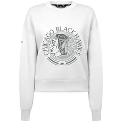 NHL White Chicago Blackhawks Levelwear Women's Slate & Snow Sponge Tri-Blend Sweatshirt
