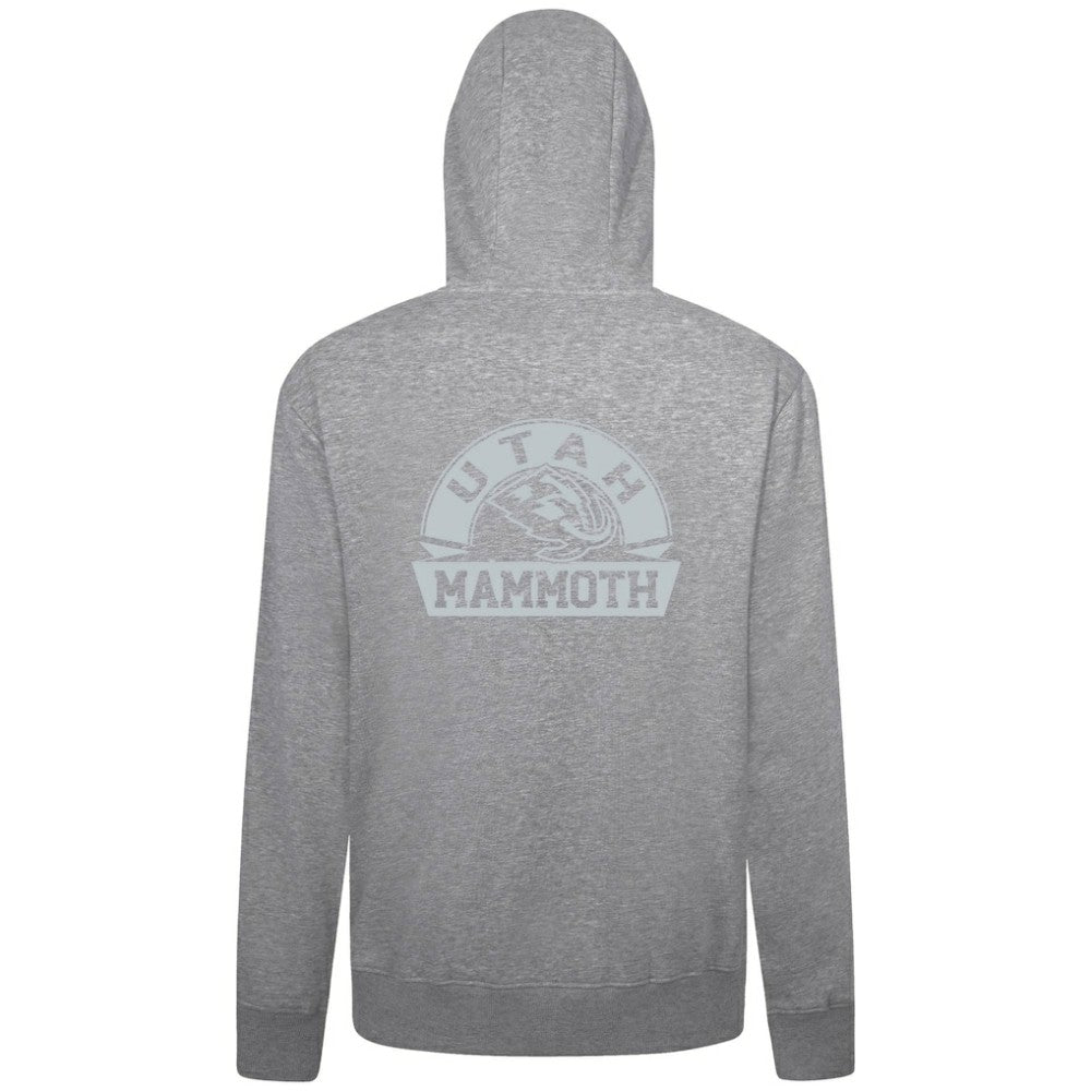 NHL Gray Utah Mammoth Levelwear Podium Chenille Logo Full-Zip Hoodie