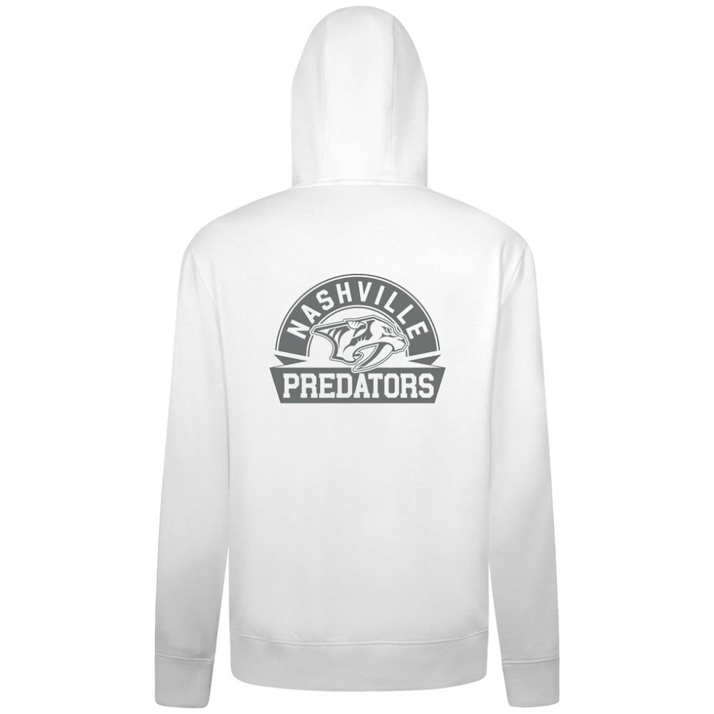 NHL White Nashville Predators Levelwear Podium Chenille Logo Full-Zip Hoodie
