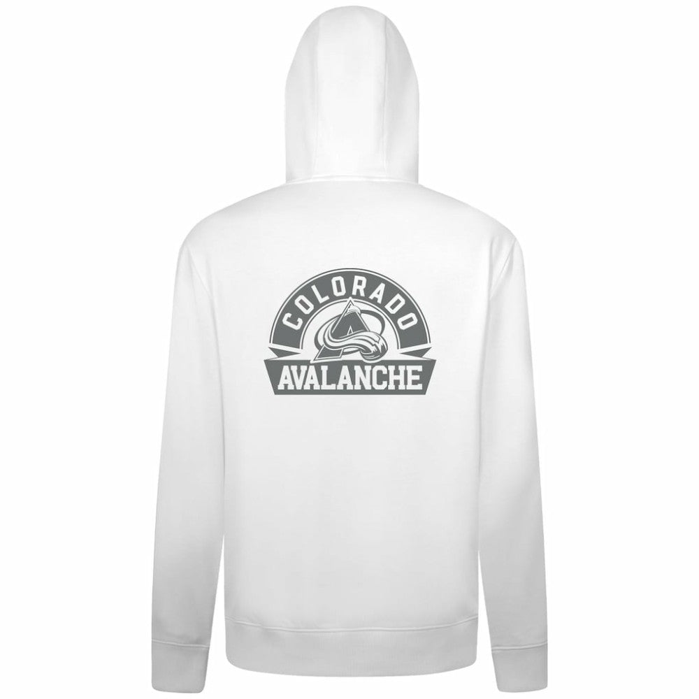 NHL White Colorado Avalanche Levelwear Podium Chenille Logo Full-Zip Hoodie