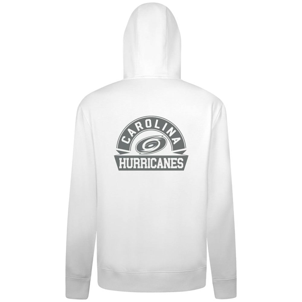 NHL White Carolina Hurricanes Levelwear Podium Chenille Logo Full-Zip Hoodie
