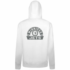 NHL White Winnipeg Jets Levelwear Podium Chenille Logo Full-Zip Hoodie