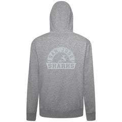 NHL Gray San Jose Sharks Levelwear Podium Chenille Logo Full-Zip Hoodie