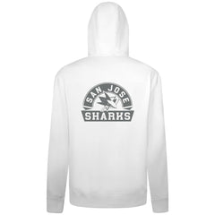 NHL White San Jose Sharks Levelwear Podium Chenille Logo Full-Zip Hoodie