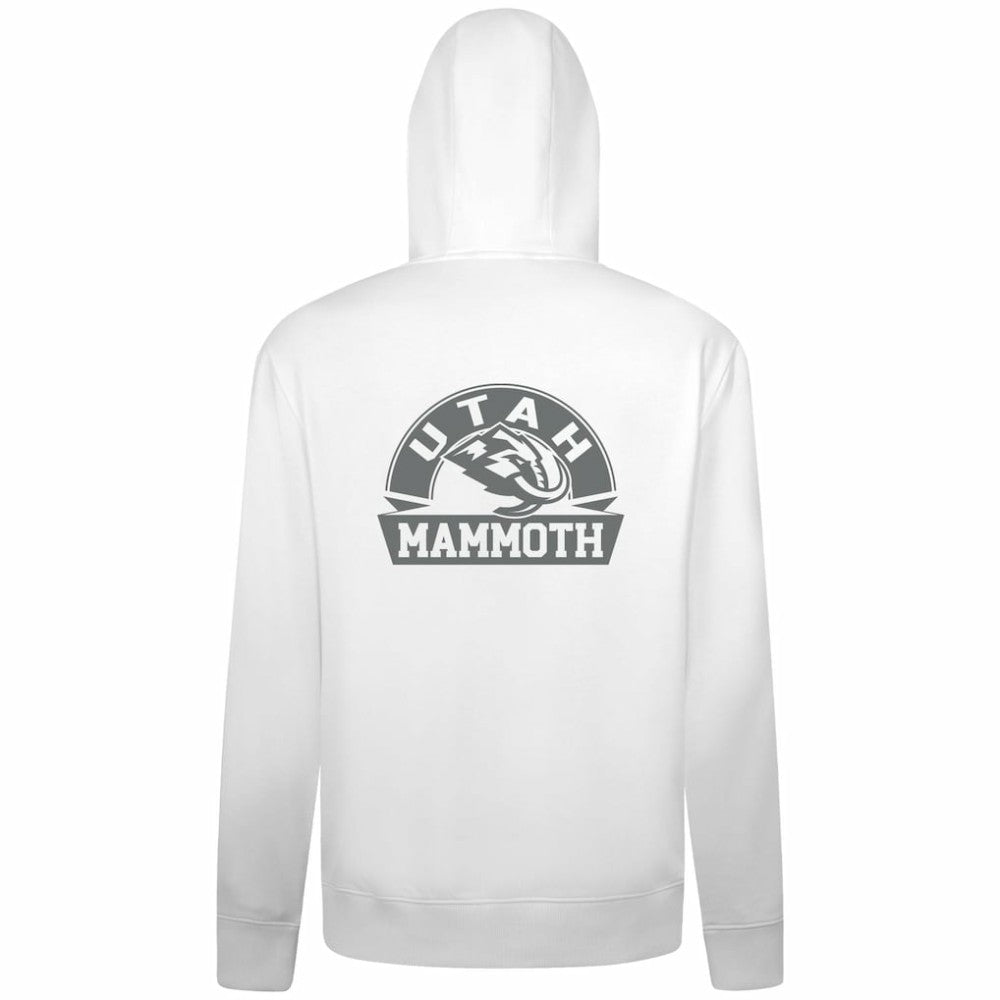 NHL White Utah Mammoth Levelwear Podium Chenille Logo Full-Zip Hoodie