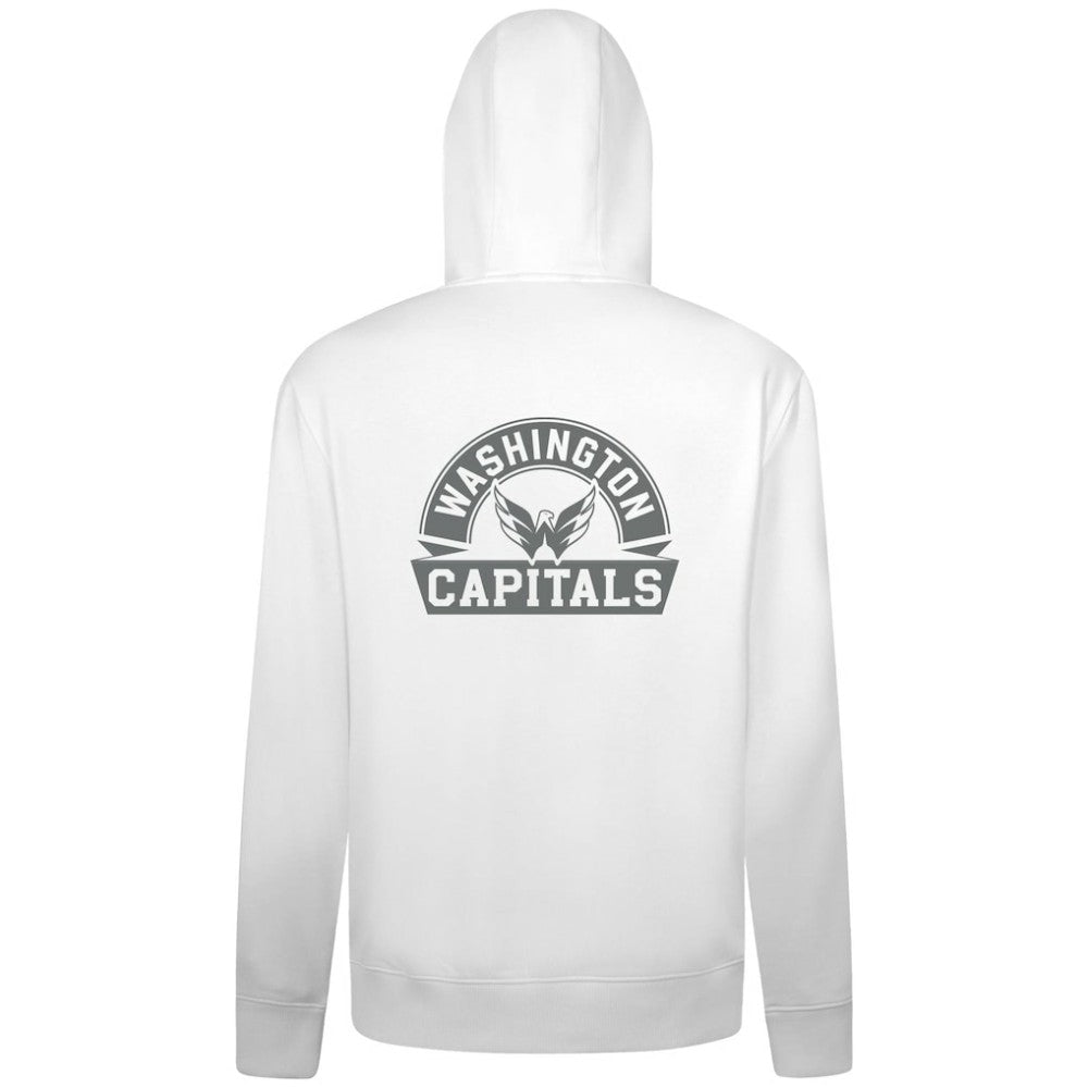 NHL White Washington Capitals Levelwear Podium Chenille Logo Full-Zip Hoodie