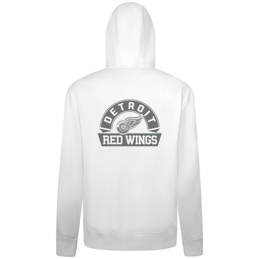 NHL White Detroit Red Wings Levelwear Podium Chenille Logo Full-Zip Hoodie