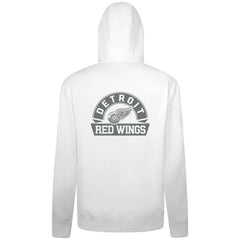NHL White Detroit Red Wings Levelwear Podium Chenille Logo Full-Zip Hoodie