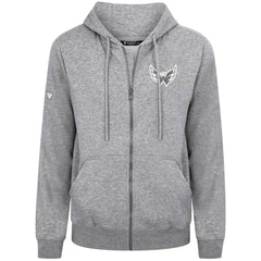 NHL Gray Washington Capitals Levelwear Podium Banner Arch Full-Zip Hoodie