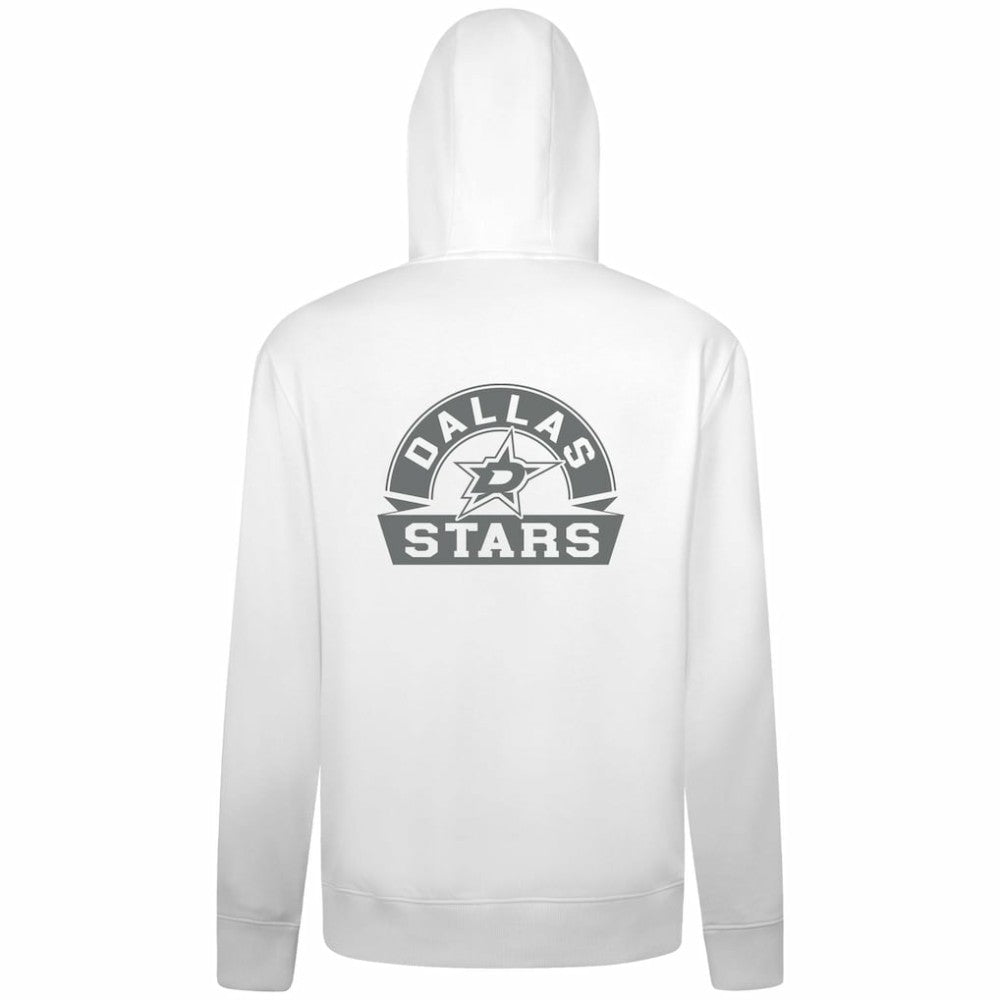 NHL White Dallas Stars Levelwear Podium Banner Arch Full-Zip Hoodie