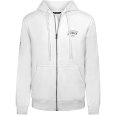 NHL White Los Angeles Kings Levelwear Podium Banner Arch Full-Zip Hoodie