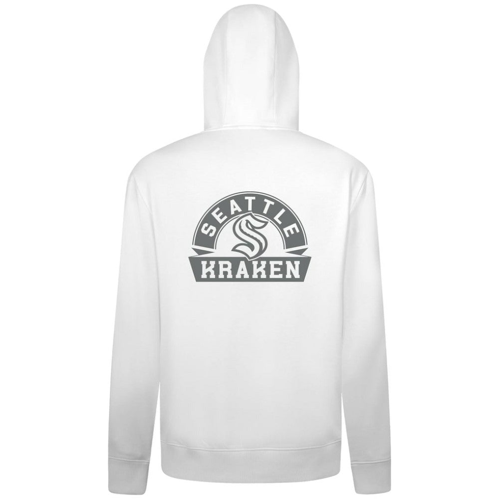 NHL White Seattle Kraken Levelwear Podium Banner Arch Full-Zip Hoodie