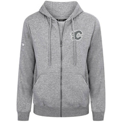 NHL Gray Calgary Flames Levelwear Podium Banner Arch Full-Zip Hoodie