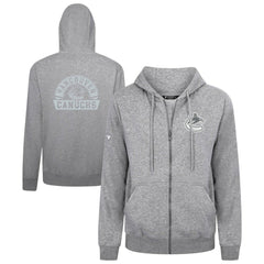 NHL Gray Vancouver Canucks Levelwear Podium Banner Arch Full-Zip Hoodie
