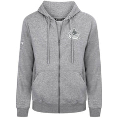 NHL Gray Vancouver Canucks Levelwear Podium Banner Arch Full-Zip Hoodie