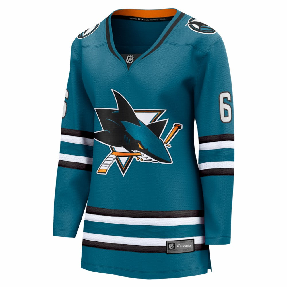 NHL Teal Sam Dickinson San Jose Sharks Fanatics Women's Home Breakaway Jersey