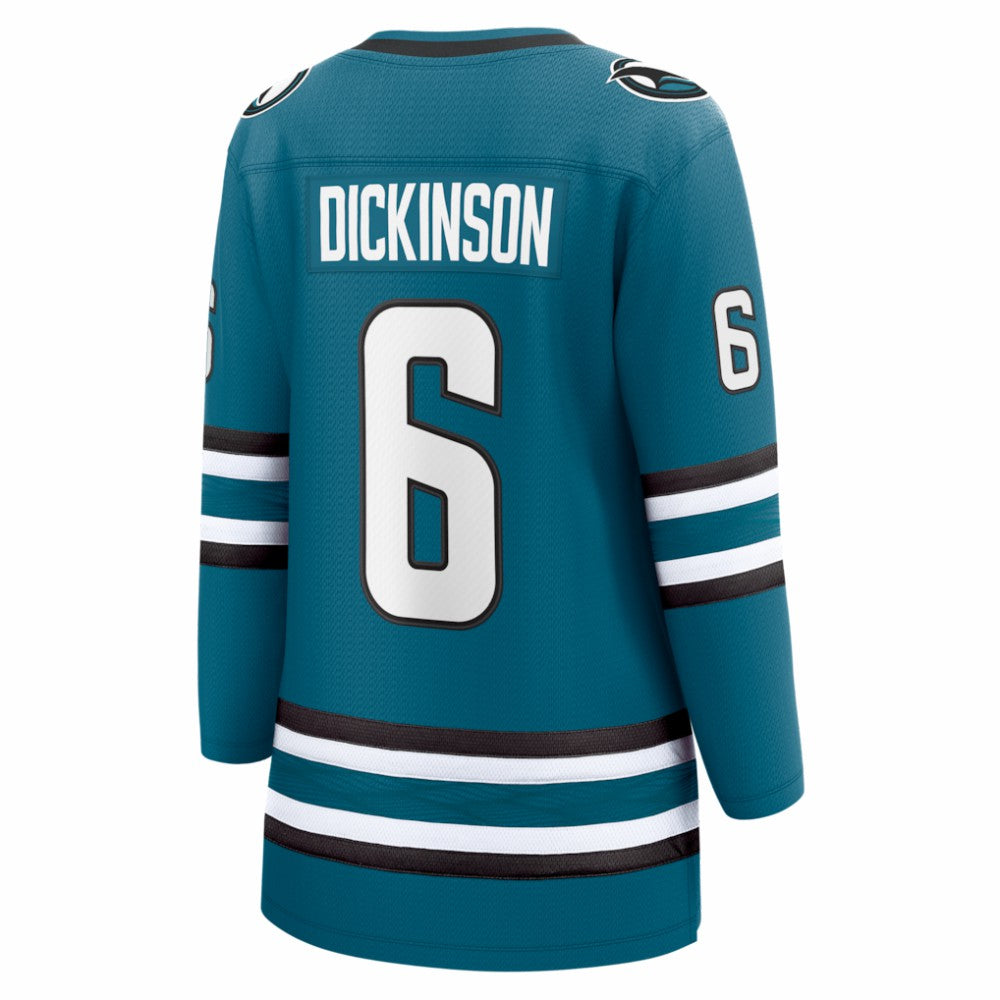 NHL Teal Sam Dickinson San Jose Sharks Fanatics Women's Home Breakaway Jersey