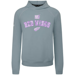 NHL Gray Detroit Red Wings Levelwear Hockey Fights Cancer Mandate Tri-Blend Hoodie