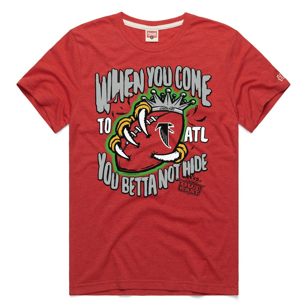 x OutKast Homage Unisex You Betta Not Hide Tri-Blend T-Shirt - Atlanta Falcons
