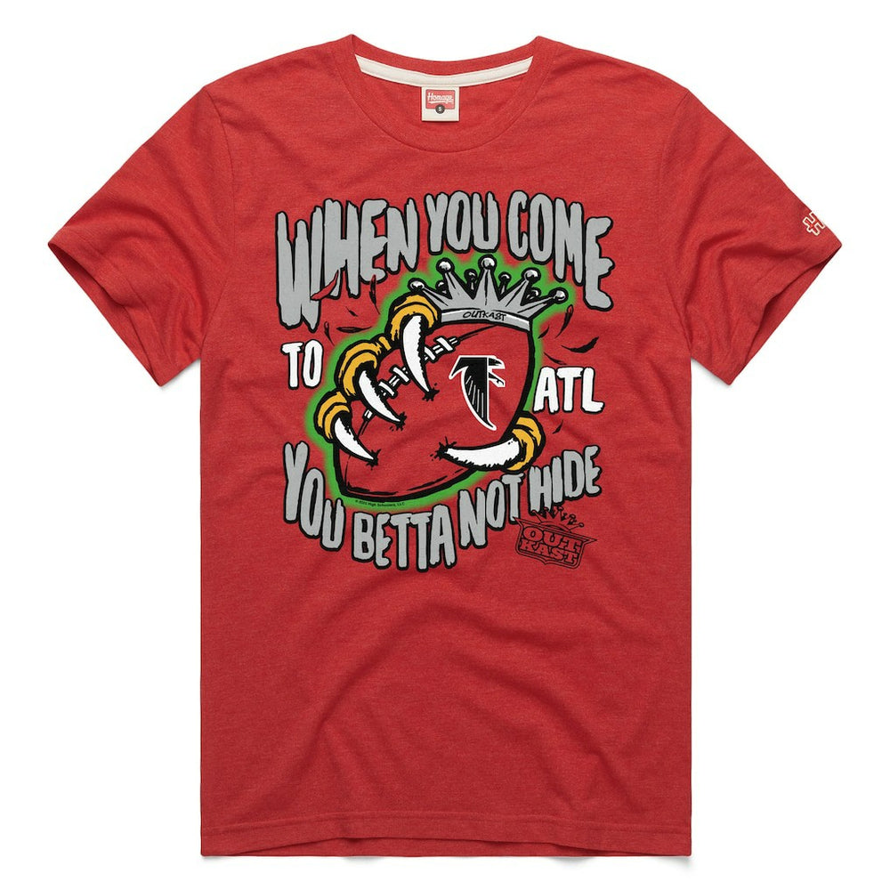 x OutKast Homage Unisex You Betta Not Hide Tri-Blend T-Shirt - Atlanta Falcons