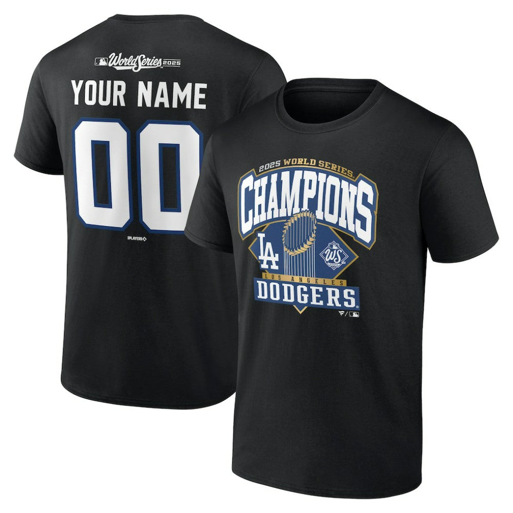 MLB Los Angeles Dodgers 2025 World Series Champions Custom Name & Number T-Shirt