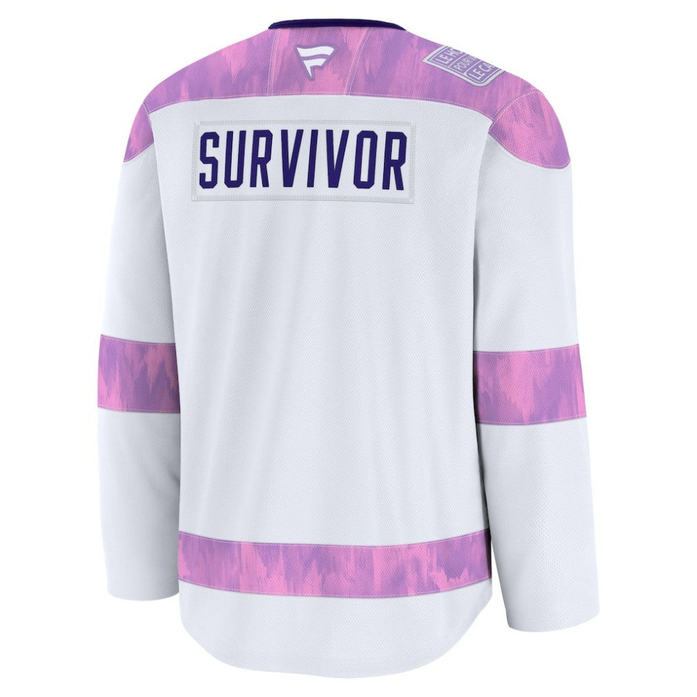 NHL White Nashville Predators Fanatics Hockey Fights Cancer Survivor Practice Jersey