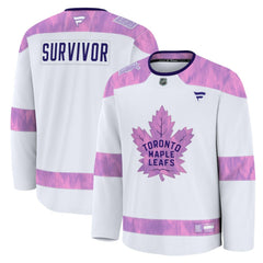 NHL White Toronto Maple Leafs Fanatics Hockey Fights Cancer Survivor Practice Jersey