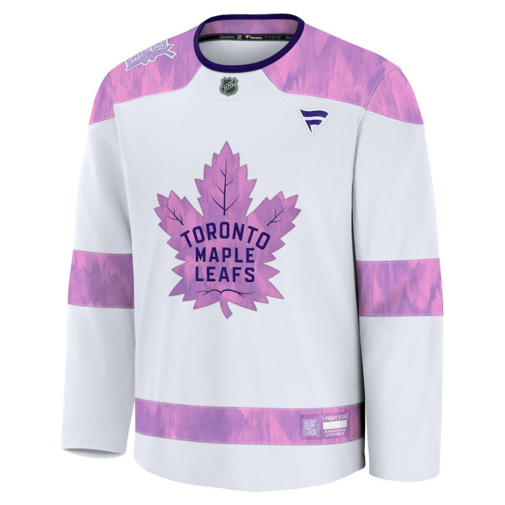 NHL White Toronto Maple Leafs Fanatics Hockey Fights Cancer Survivor Practice Jersey