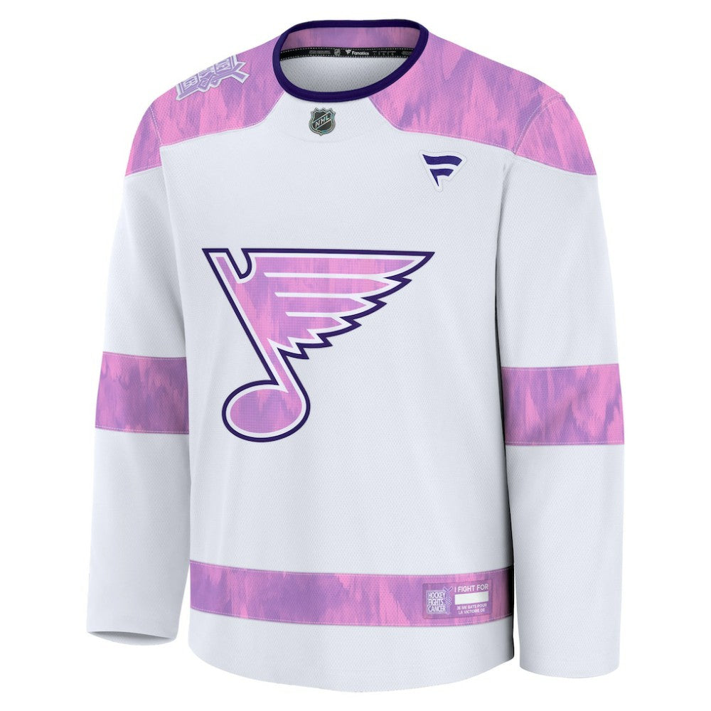 NHL White St. Louis Blues Fanatics Hockey Fights Cancer Survivor Practice Jersey