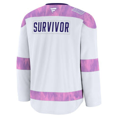 NHL White New Jersey Devils Fanatics Hockey Fights Cancer Survivor Practice Jersey
